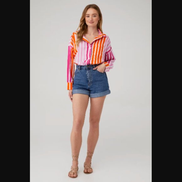 NIP Beach Riot Alexa Top Sunset Stripes Size S/M Retail Price $98.00 - Picture 10 of 15